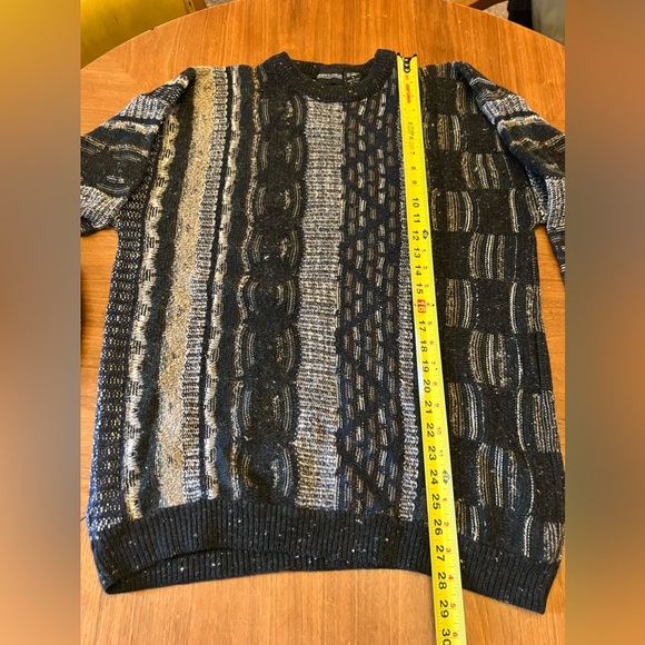 Vintage Grafico Italia Men's Textured Abstract Sweater Large Italy - Picture 8 of 8